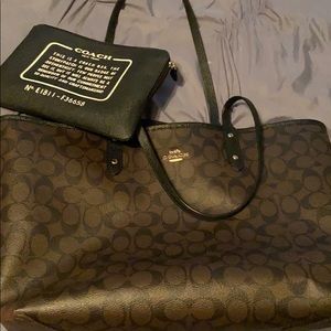 Authentic coach purse reversible